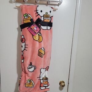 Hello Kitty Pink Fleece Halloween Blanket